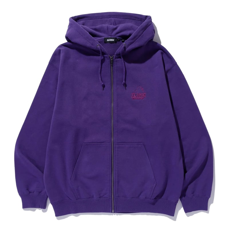 XLARGE | BACKSIDE OG ZIP UP HOODED SWEATSHIRT(P