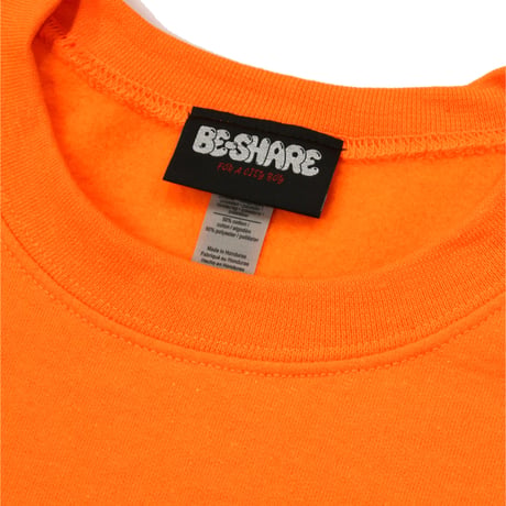 BE-SHARE|For a city boy CREW SWEAT(ORANGE)
