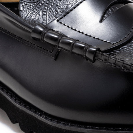 The Kenford Fineshoes |TANK SOLE LOAFERS(BLACK BLACK PAISLEY/Man)
