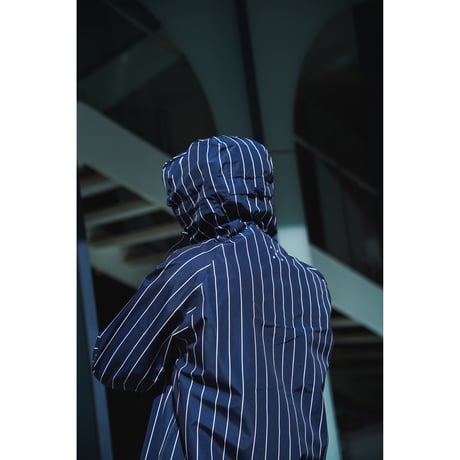 POP TRADING COMPANY / Pinstripe Oracle Jacket (Navy/White)