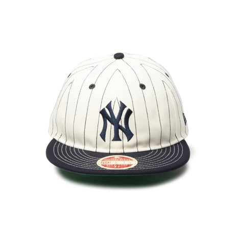 NEW ERA| NEW YORK YANKEES PINSTRIPE RETRO CROWN 59FIFTY "HERITAGE COLLECTION" (Chrome/Navy)