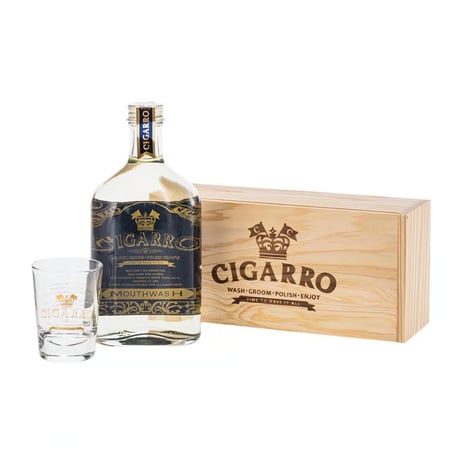 CIGARRO / MOUTH WASH ショットグラス・木箱付 (2FLAVER)