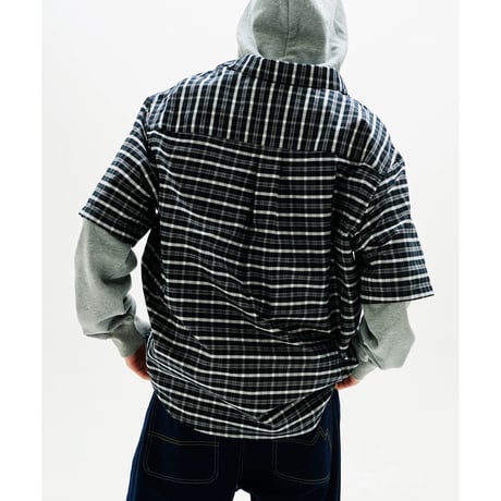 FIRST DOWN USA | S/S CHECK SHIRT (Black)