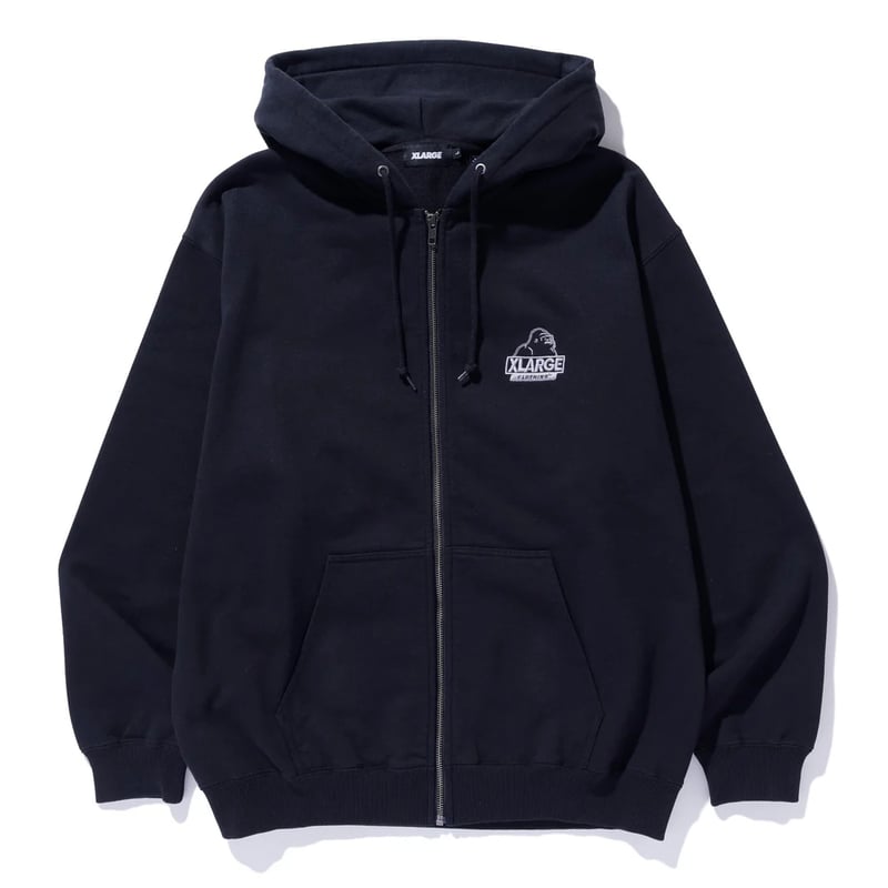 XLARGE | BACKSIDE OG ZIP UP HOODED SWEATSHIRT(B