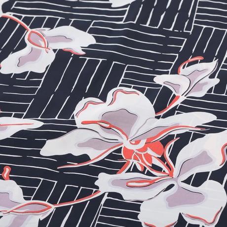 SUN SURF / RAYON HAWAIIAN SHIRT "WHITE GINGER" (BLACK)