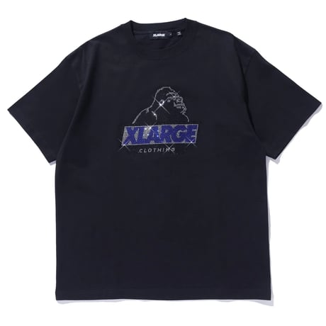 XLARGE | RHINE STONE SLANTED OG S/S TEE(BLACK)