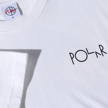POLAR SKATE CO. / Fill Logo Tee - Märtas Roses (White)
