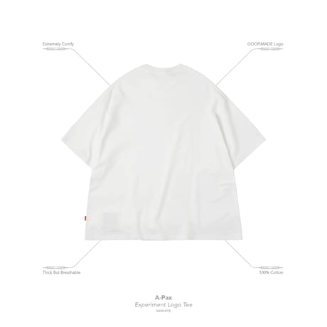 GOOPiMADE |“A-Pax” Experiment Logo Tee(White)