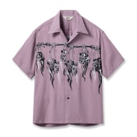 STAR OF HOLLYWOOD / HOPSACK RAYON OPEN SHIRT “SHRUNKEN HEAD” (PURPLE)