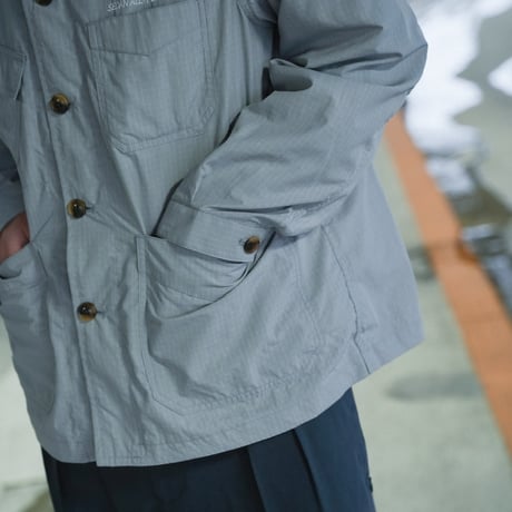SEDAN ALL-PURPOSE| Graph Plaid Nylon Work Jacket(Stone Grey)