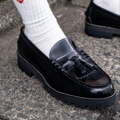 The Kenford Fineshoes |TANK SOLE LOAFERS(BLACK QUILT TASSEL/Man)