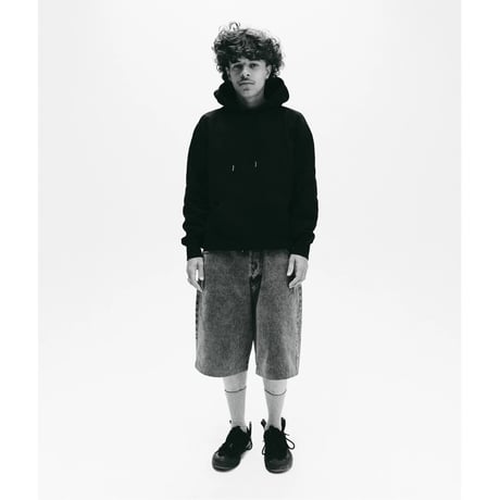 POP TRADING COMPANY / LOGO HOODED SWEAT (BLACK)