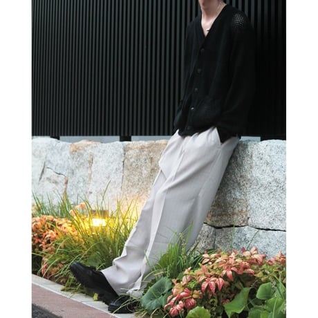 BE-SHARE |Stripe Holiday slacks(BEIGE)