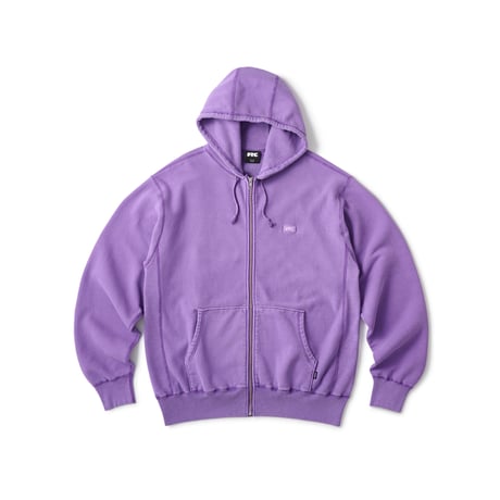 FTC | PIGMENT DYED BOX LOGO ZIP UP HOODY "PURPLE" (FTC026SPSW03)