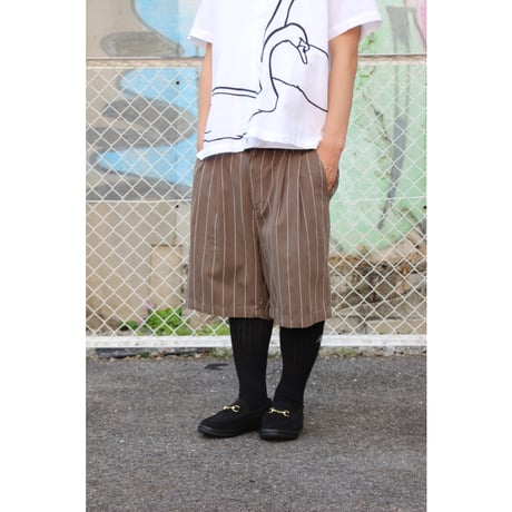 OBEY | FOSTER STRIPE PLEATED SHORT (CANTEEN MULTI)