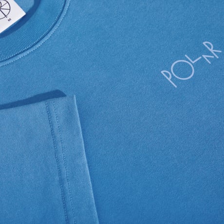 POLAR SKATE CO. / Contrast Tee - Stroke Logo (French Blue)