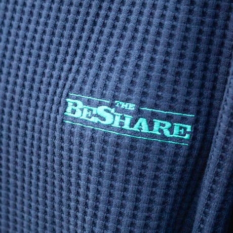 BE-SHARE | Store Logo L/S Thermal Tee (NAVY)