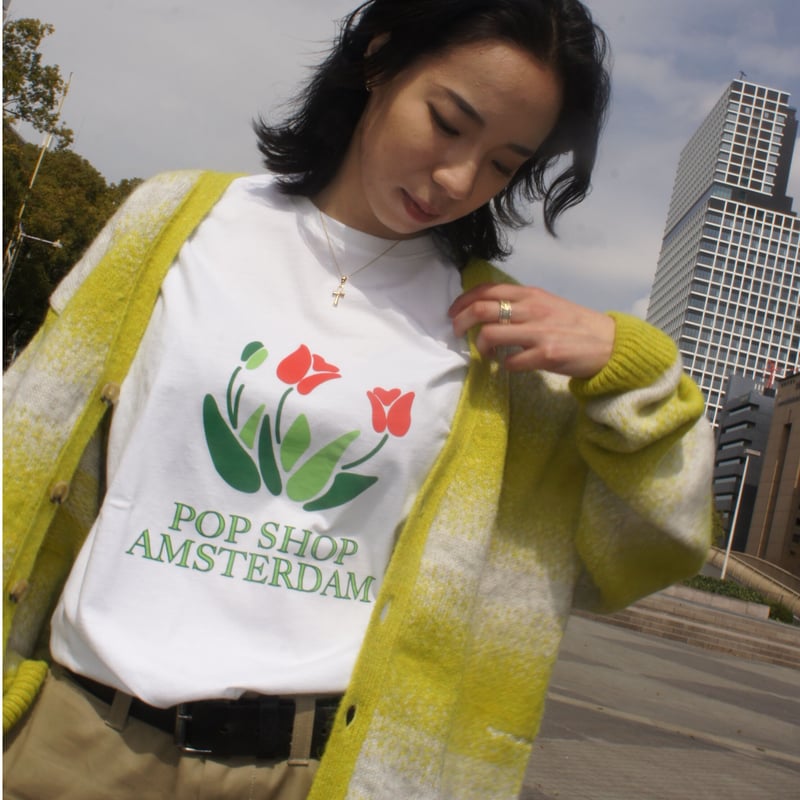 POP TRADING COMPANY / STRIPED CARDIGAN (OFF WHI