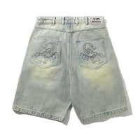 Butter Goods| Scorpion Stitch Denim Shorts (Tinted Light Blue)