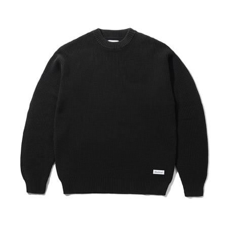 Butter Goods | Distressed Waffle Knit Sweater (Washed Black)