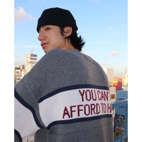 SON OF THE CHEESE | "I'M FUCKING PROBLEM" Crew Knit (GRAY)