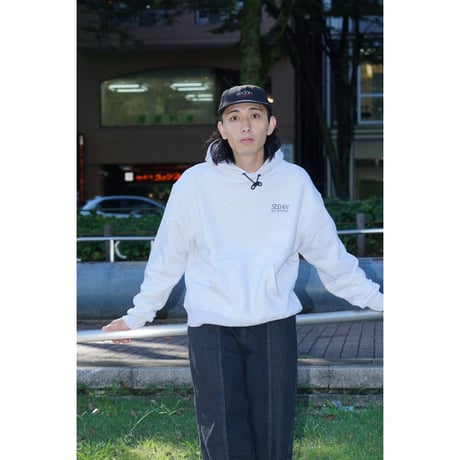 SEDAN ALL-PURPOSE|OG Logo Elastic Cord Hoodie(Ash Grey)