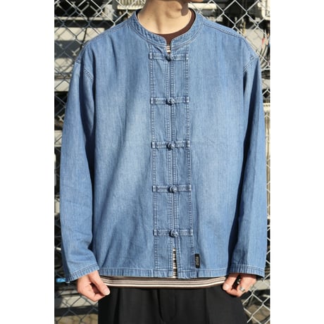 SEDAN ALL-PURPOSE| Light Denim Kungfu Shirt(Indigo)