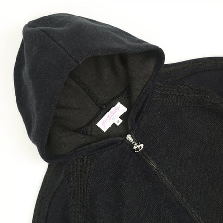 YARDSALE / HEATHERED FULLZIP HOOD (BLACK)
