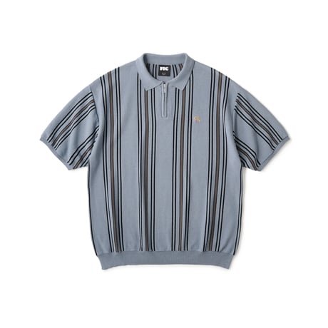 FTC | STRIPE KNIT POLO "SLATE" (FTC026SUMSH07)