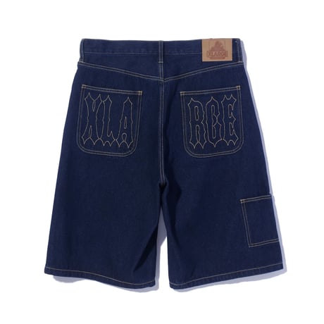 XLARGE | STITCHED LOGO DENIM SHORTS(INDIGO)