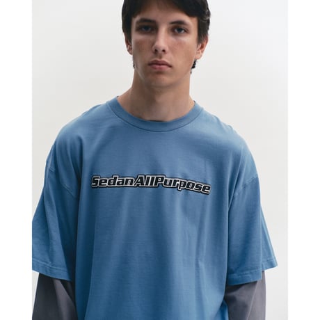SEDAN ALL-PURPOSE|Skate Logo Layered L/S Tee (Slate x Grey)