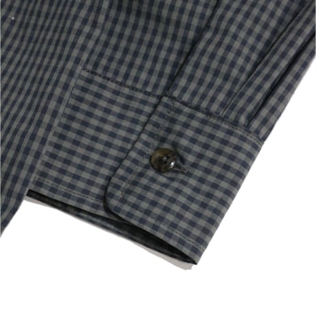BE-SHARE |Open Collar Check L/S Shirt(Grey)