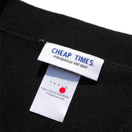 CHEAP TIMES|Throw up Cardigan(Black)