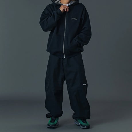 XLARGE | REVERSIBLE ZIP UP HOODED SWEATSHIRT(BLACK)