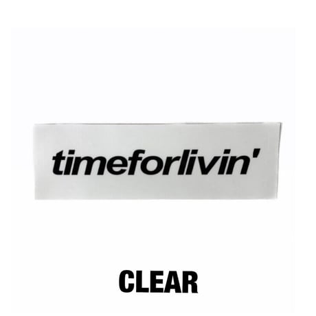 Time For Livin' / timeforlivin' LOGO STICKER (2COLOR)