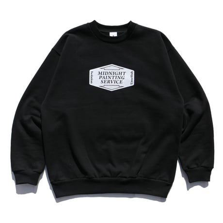 MIDNIGHT PAINTING SERVICE | Isolation/Unselfish crew sweat (Black)