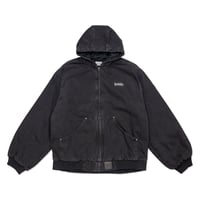 HODDLE | HOODED QUILTED DENIM JACKET (BLACK)