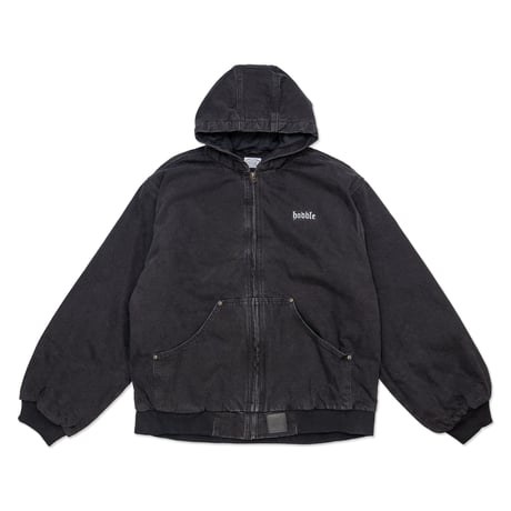 HODDLE | HOODED QUILTED DENIM JACKET (BLACK)