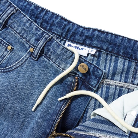 Butter Goods| Wide Cut Denim Jeans (Vertical Stripe)