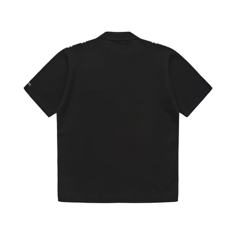HELAS | ALDO KNIT FULL ZIP POLO "BLACK"
