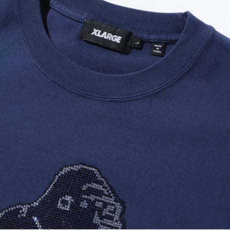 XLARGE | RHINE STONE SLANTED OG S/S TEE(NAVY)