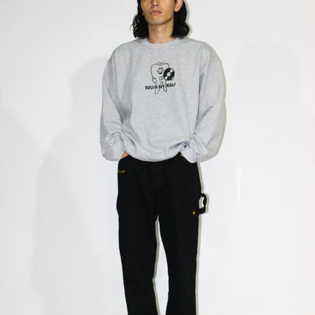 BE-SHARE|Brush My Skills CREW SWEAT(GREY)