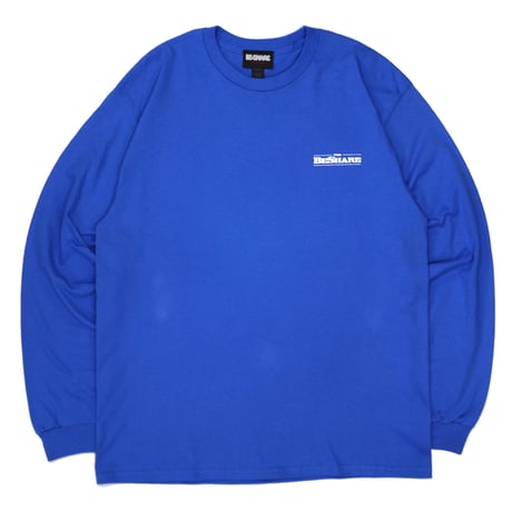 BE-SHARE|Furniture manual LOGO L/S TEE(BLUE)