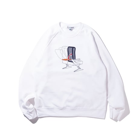 HELLA GREEN | Relax Raglan Sweat(WHITE)