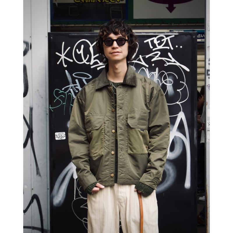 BRAIN DEAD | CROPPED CHORE JACKET (Green) | T.F