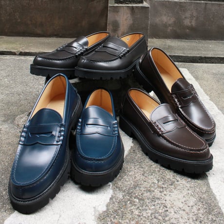HARUTA / SCOTCHGARD COIN LOAFER #906XL (NAVY)