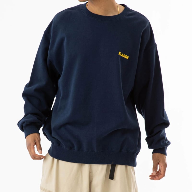 XLARGE ｜STANDARD LOGO CREWNECK SWEATSHIRT（NAVY）...