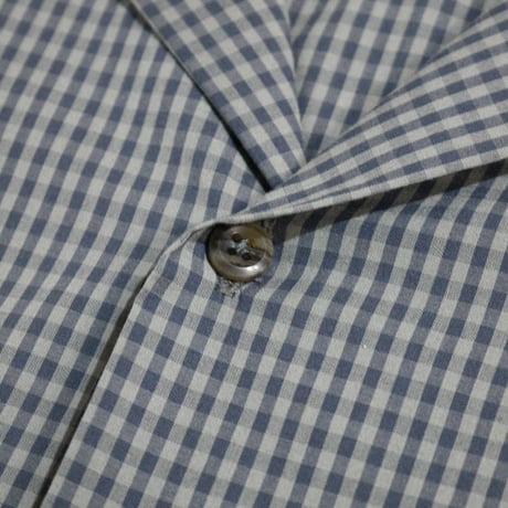 BE-SHARE |Open Collar Check L/S Shirt(Grey)