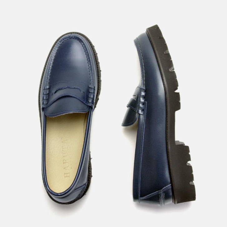 HARUTA / SCOTCHGARD COIN LOAFER #906XL (NAVY) |