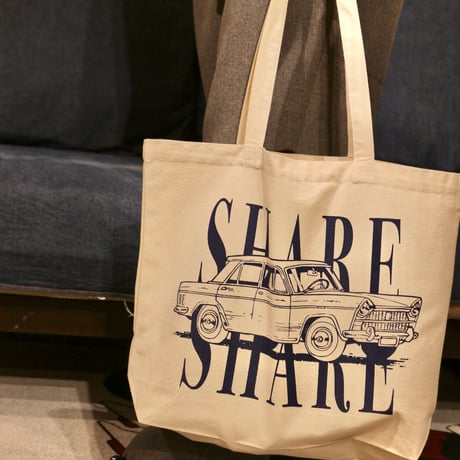 BE-SHARE | Classic car Tote bag (3color)